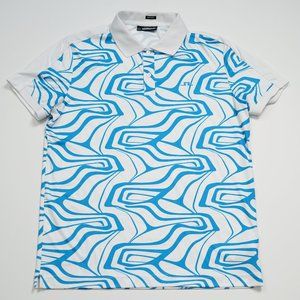 J. Lindberg, regular fit, collared golf shirt, men’s size large, blue swirl